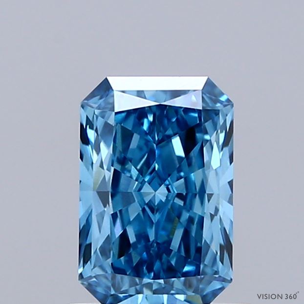 1.01 Ct. Fancy Vivid  Blue Radiant Lab Grown Diamond