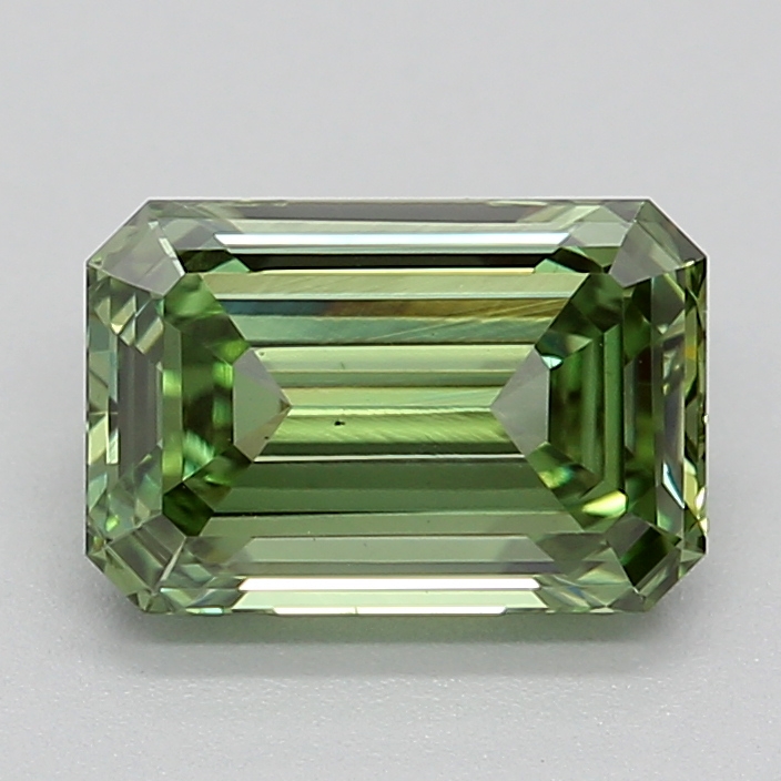 0.90 Ct. Fancy Vivid  Green Emerald Lab Grown Diamond