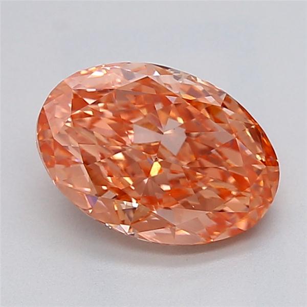 2.0 Ct. Fancy Vivid  Orange Oval Lab Grown Diamond