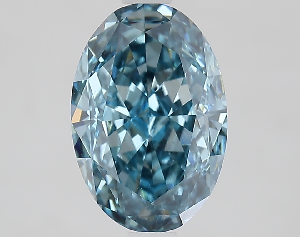 2.39 Ct. Fancy Vivid  Blue Oval Lab Grown Diamond