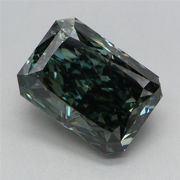 2.34 Ct. Fancy Deep Green Radiant Lab Grown Diamond