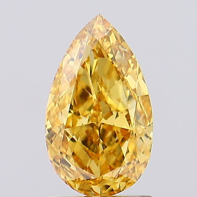 1.51 Ct. Fancy Vivid  Yellow Pear Lab Grown Diamond