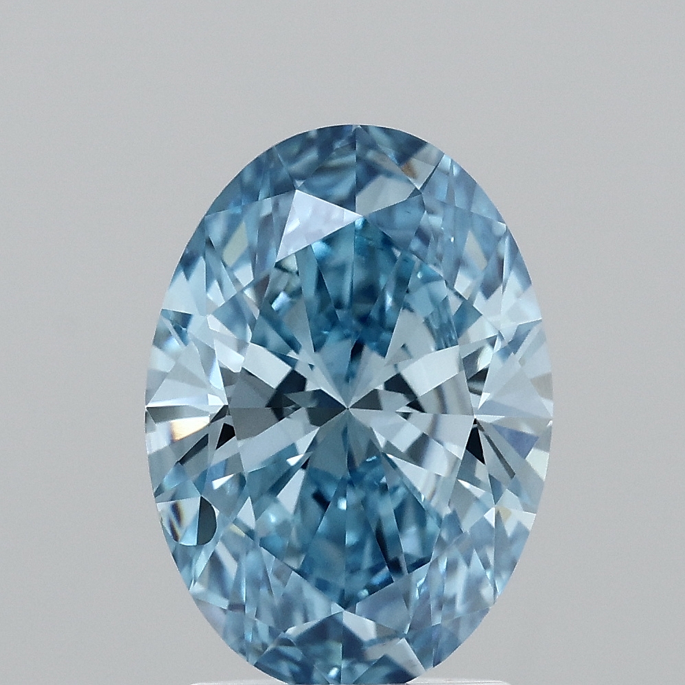 2.16 Ct. Fancy Vivid  Blue Oval Lab Grown Diamond