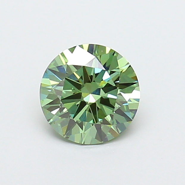 1.10 Ct. Fancy Vivid  Green Round Lab Grown Diamond