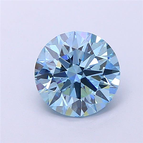 2.10 Ct. Fancy Vivid  Blue Round Lab Grown Diamond