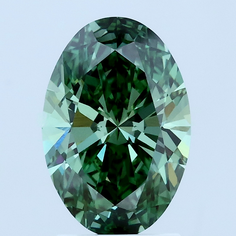 2.02 Ct. Fancy Green Oval Lab Grown Diamond