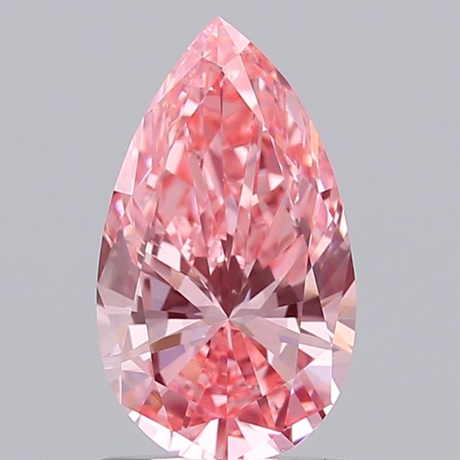1.01 Ct. Fancy Vivid  Pink Pear Lab Grown Diamond