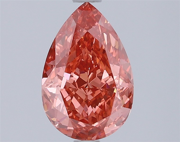 2.09 Ct. Fancy Vivid  Pink Pear Lab Grown Diamond